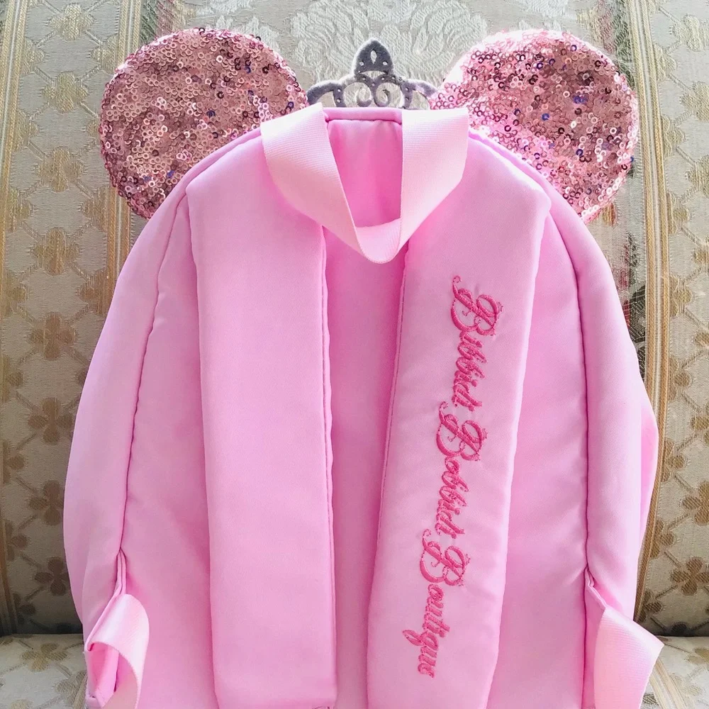 Rare Disney Cruise Line Bibbidi Bobbidi Boutique Sequin Minnie Mouse Backpack